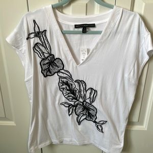 White Embellished Tee WHBM